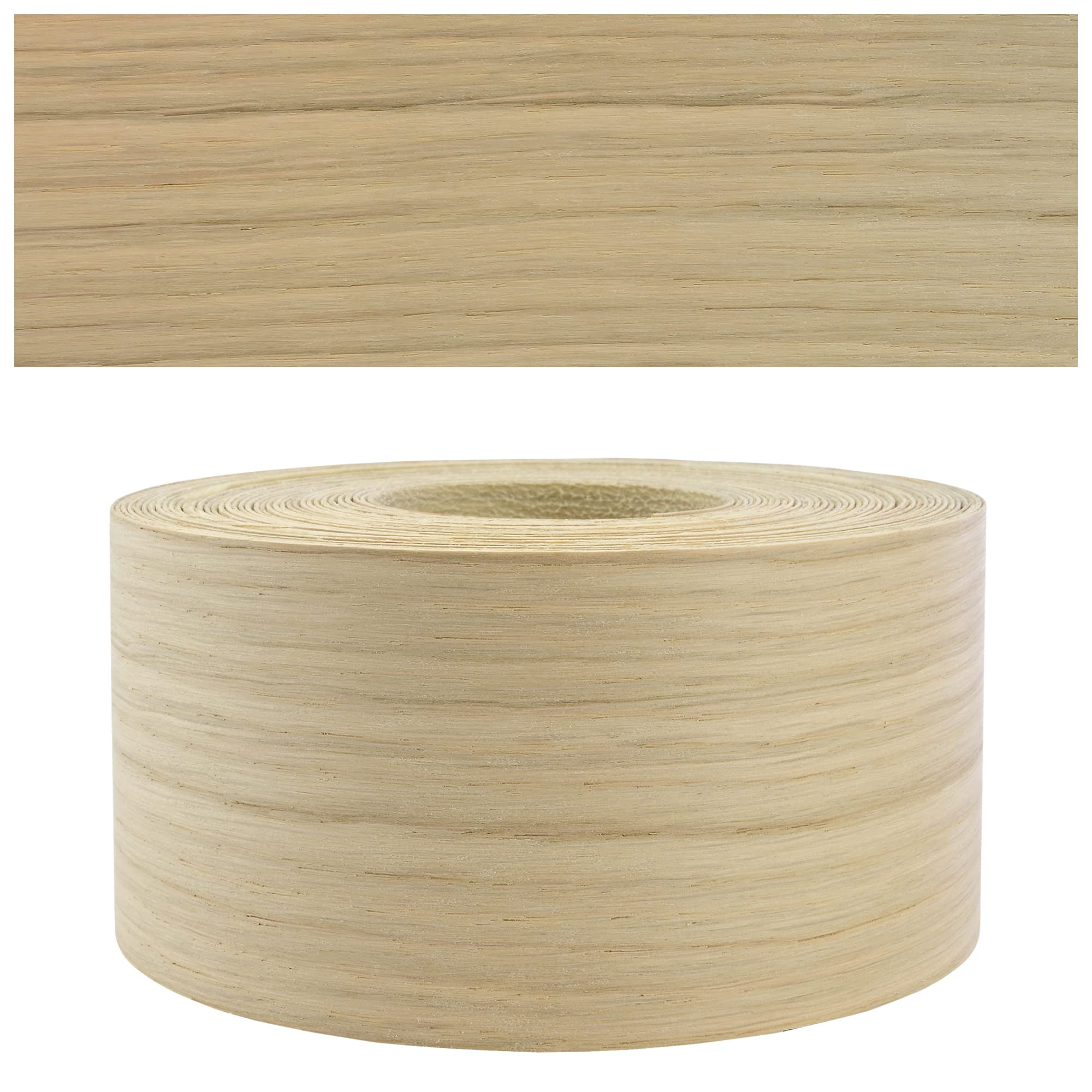 Mprofi MT® Real Wood Veneer Edging Banding | Oak | 60mm x 10m | Edge Tape | Iron-On Edge Trim with Hot Melt Adhesive | Durable & Easy to Apply for Furniture, Shelves & Worktops