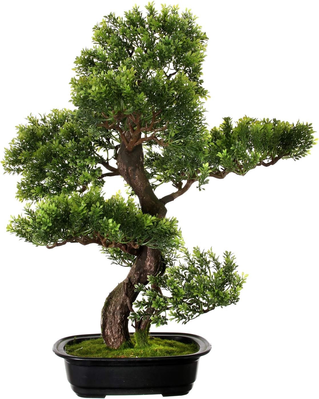 One Holiday Way Large Artificial Boxwood Bonsai Tree – Japanese Potted House Plant