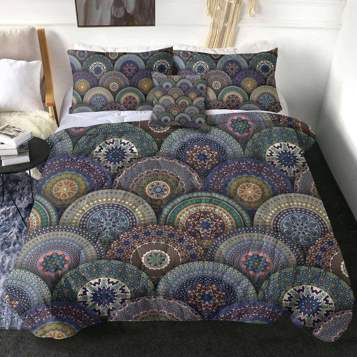 Amazon Com Sleepwish Boho Chic Hippie Comforter Set Twin Vintage Mandala Bedding Set 3d Bohemian Floral Bed Comforters 4 Piece Soft Lightweight And Machine Washable Kitchen Dining