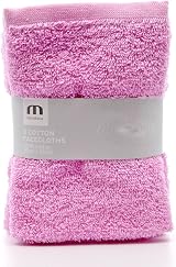 Meridiana Supersoft 100% Cotton Family Washcloths 3 Pack Pink 30x30