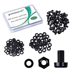 Pzsmocn 90 Pieces/30 Sets M8*12 mm Plastic Black