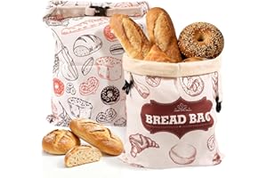 Beeswax Bread Bags，Extra Large 2 Pack- 17"×13" Reusable Sourdough Bread Bags for Homemade Bread to Keep Fresh