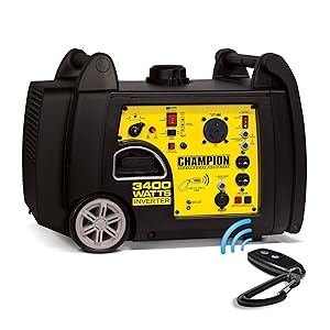 Champion 100261- 3100/3400w Inverter, remote start generator