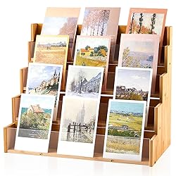 Yuntau 4 Tier Greeting Card Display Stand Wood