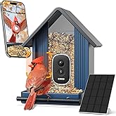 Smart Metal Bird Feeder with Camera, 2.5K UHD AI Identification, Wireless Solar Powered Outdoor for Garden Birding, Real-time Videos& Pictures, Premium Present