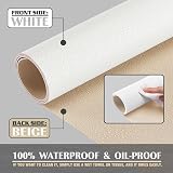 K KNODEL Large Office Leather Desk Mat 90x43cm White PVC Leather view 3