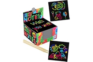 PURPLE LADYBUG 150 Rainbow Holographic Scratch Art for Kids - Great Back to School Teacher Essentials for Classroom - Birthda