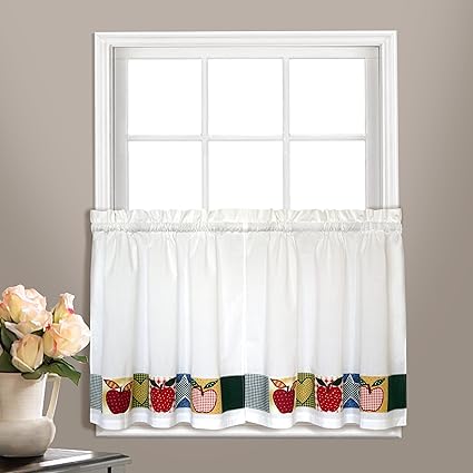 United Curtain Appleton Window Curtain Kitchen Tiers, 55 by 38, Multi