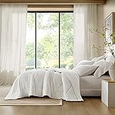 Harbor House Cooling Reversible Tencel Comforter Blanket – King/Cal King Size, Cool-Touch Nylon Blend, Moisture-Wicking & Breathable for Hot Sleepers, White, 108x94 Inches