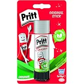Pritt Glue Stick, Safe &amp; Child-Friendly Craft Glue for Arts &amp; Crafts Activities, Strong-Hold Adhesive for School &amp; Office Supplies, 1x43g Pritt Stick, White