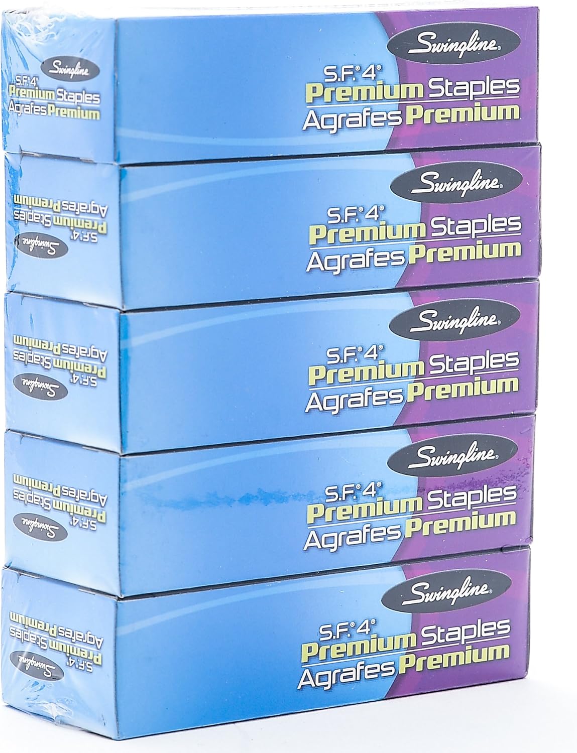 Swingline Staples, S.F. 4, Premium, 1/4" Length, 210/Strip, 5000/Box, 5 Pack (35481) : Office Products