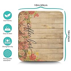 Coffee Bar Mat Accessories for Countertop Absorbent
