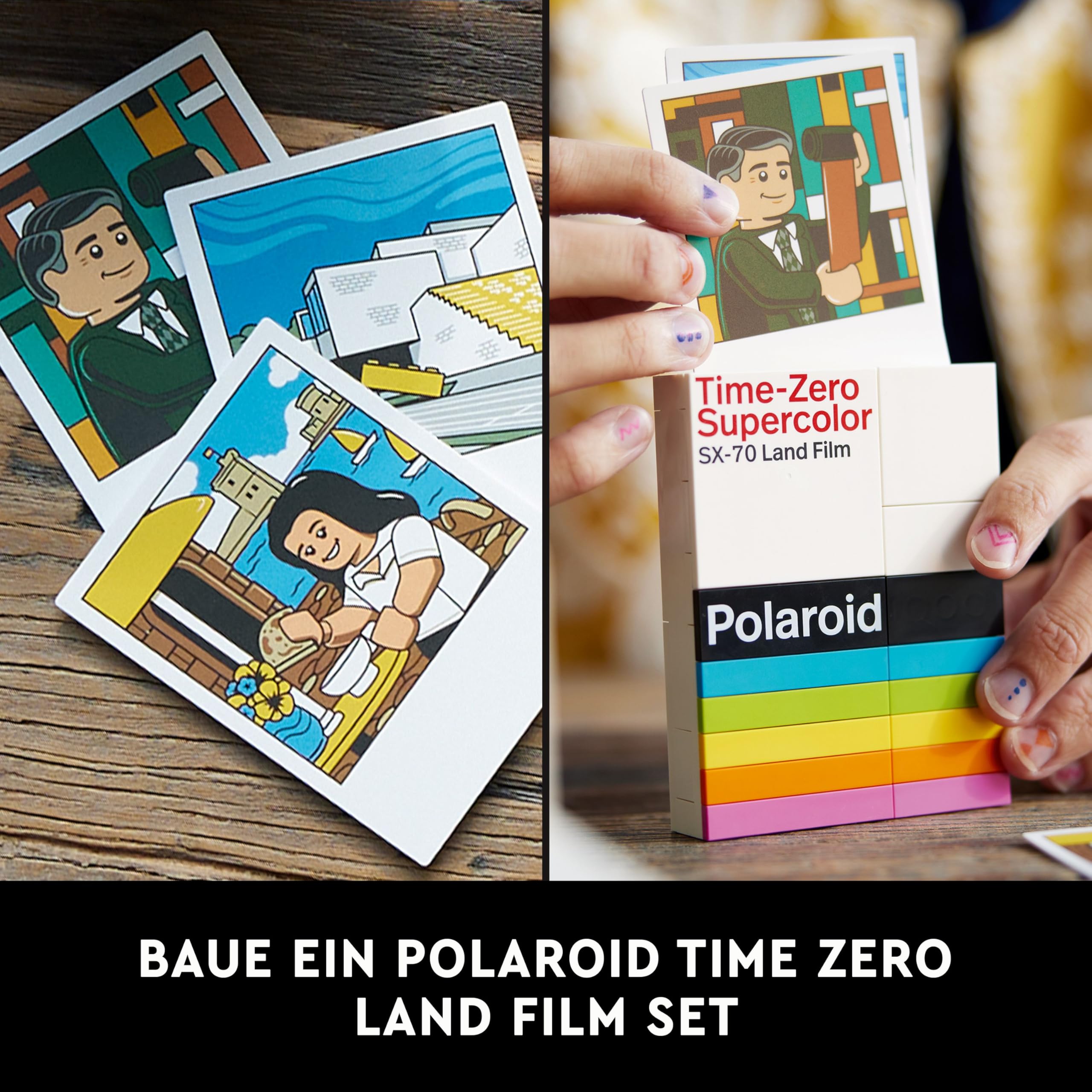 LEGO Ideas Polaroid OneStep SX-70 Kamera-Set für Erwachsene, Sammlerstück mit authentischen Details, kreative Beschäftigung, Fotografie-Geschenke für Männer, Frauen, Ihn, Sie & Teenager 21345 5