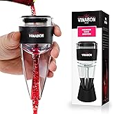 VINABON Red Wine Air Aerator – Updated 2026 Professional-Quality Multi-Stage Wine Decanter with Aerator – Improves Wine Flavor, Filters Impurities, Prevents Drips and Spills. Includes WineGuide Ebook