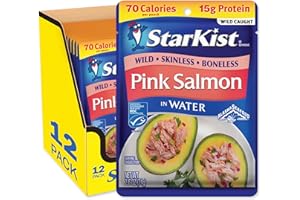 StarKist Wild Pink Salmon - Boneless, Skinless - 2.6 oz Pouch (Pack of 12)