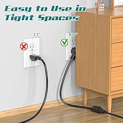 2 Pack Power Extension Cord 3FT/36Inch, Short 3