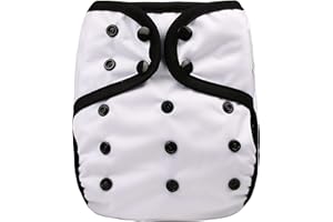 OsoCozy One Size Cloth Diaper Covers - Adjustable Snap Fit & Double Leg Gussets for Baby Boys & Girls from 8-35 Pounds. Use with Prefold, Flat or Fitted Cloth Diapers or Snap-in Inserts.