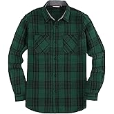 WARHORSEE Boy's Flannel Shirts Long Sleeve Kids Plaid Button Down Shirt Lightweight Classic Collared 5-14 Years