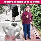 JEHONN Broom and Dustpan Set 137cm Adjustable Long Handle Rose Red view 5