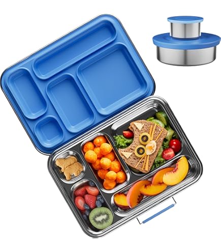 Amazon.com: AOHEA Stainless Steel Lunch Box for Kids, Leak Proof