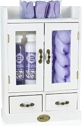 BRUBAKER 15pc Vanilla Rose Mint Bath Gift Set with Wooden Cabinet for Women view 6