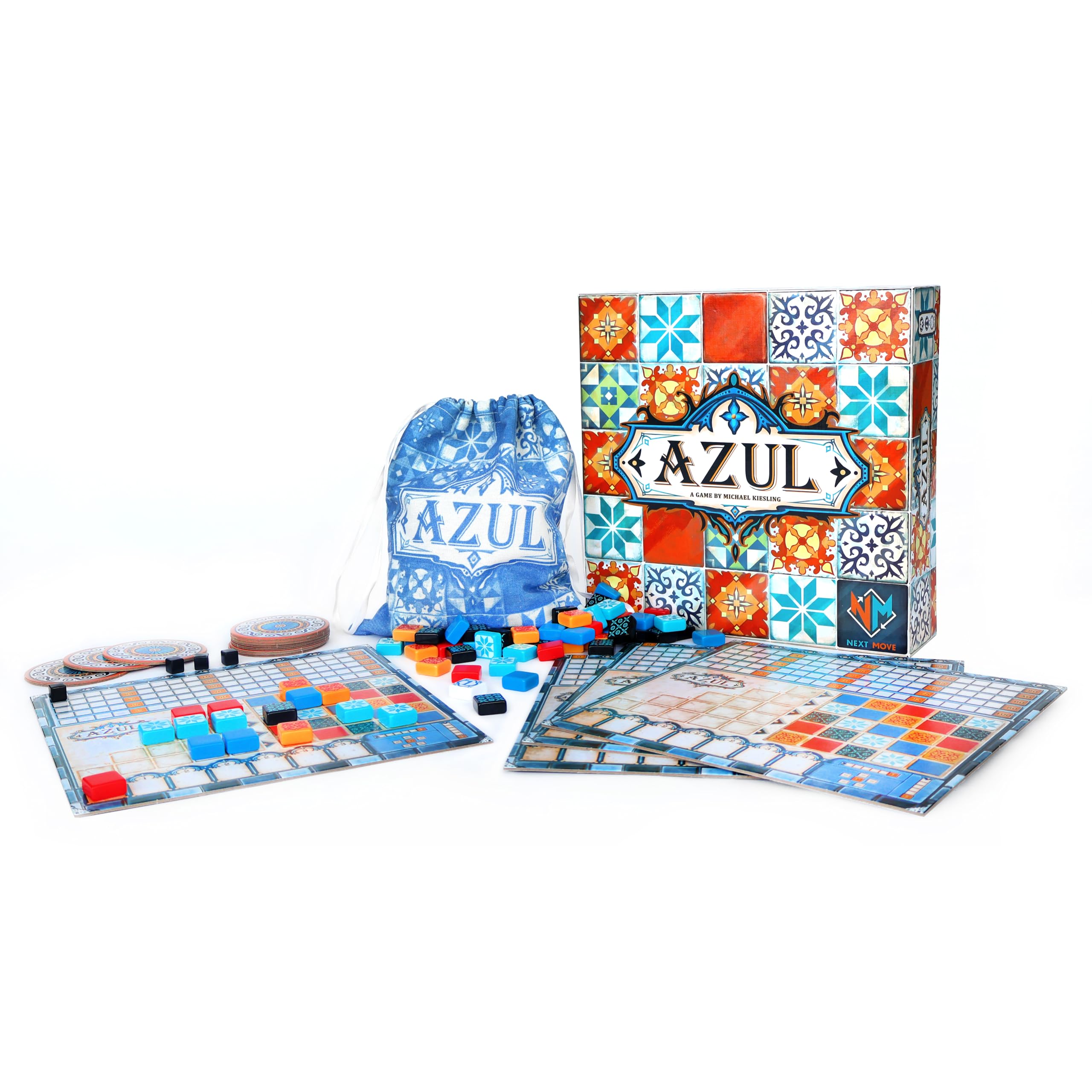 Azul Asmodee Azul Board Game - Award-Winning Tile-Placement Strategy Game, Beautiful Mosaic Art, Family Fun for Kids & Adults, Ages 8+, 2-4 Players, 30-45 Minute Playtime