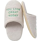 sinceslim Slippers for Women Slip-on Memory Foam Slide Slipper Shoes Lightweight Memory Foam Indoor House Slippers Close Toe Cotton Bedroom Shoes