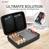 TANNESS 140 Battery Case with Tester Large Capacity AAA to D Batteries view 2