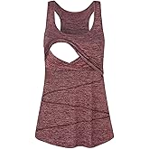 Joymom Maternity Summer Cool Sleeveless Nursing Tank Tops Breastfeeding Shirts