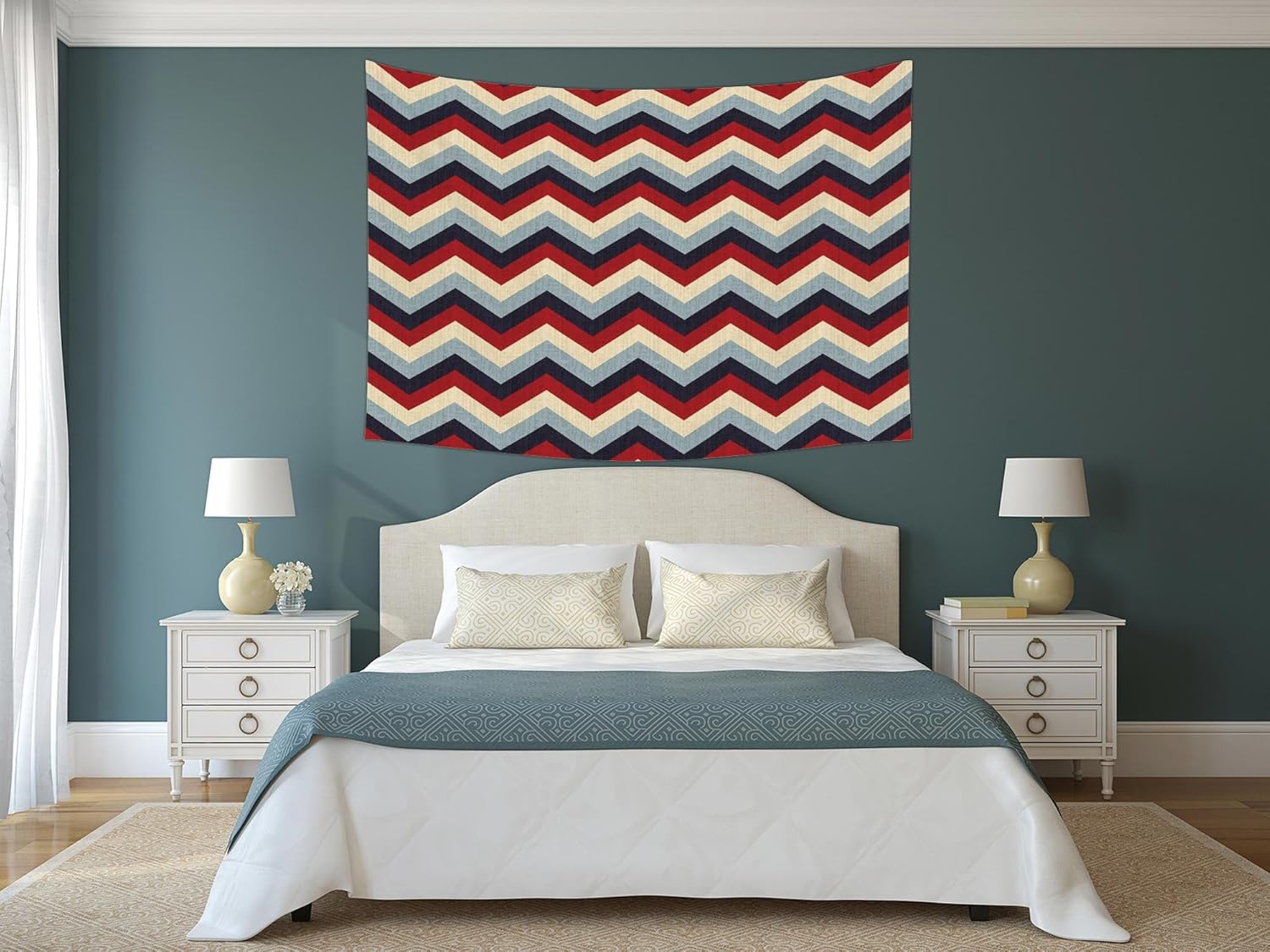 Amazon Com Iprint Polyester Tapestry Wall Hanging Chevron