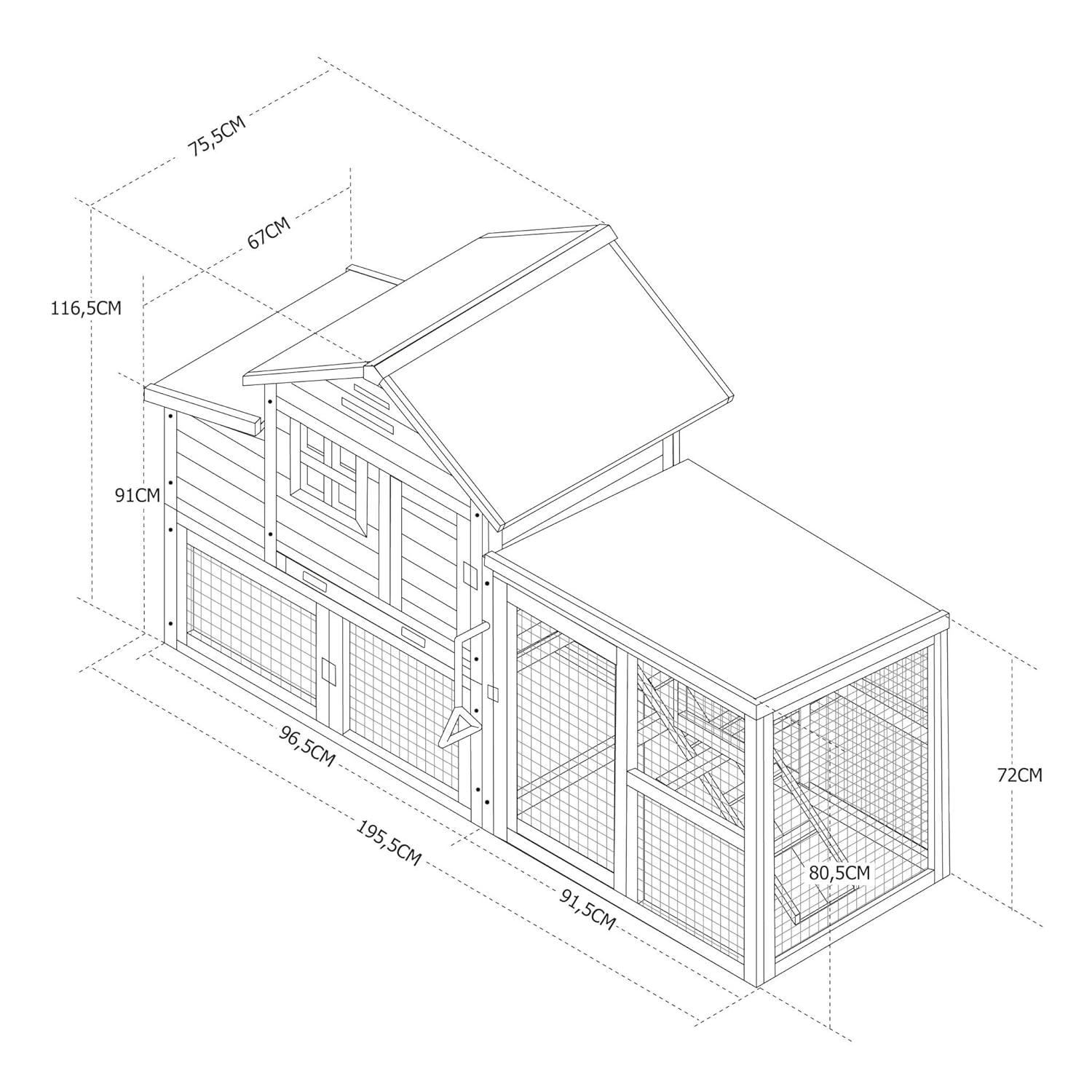 Alices Garden Poulailler En Bois Geline 4 Poules Cage à Poule