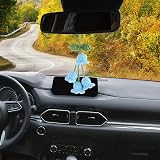 DIVINA VITAE Lily of the Valley Car Rearview Pendant Blue Wool Crochet view 4