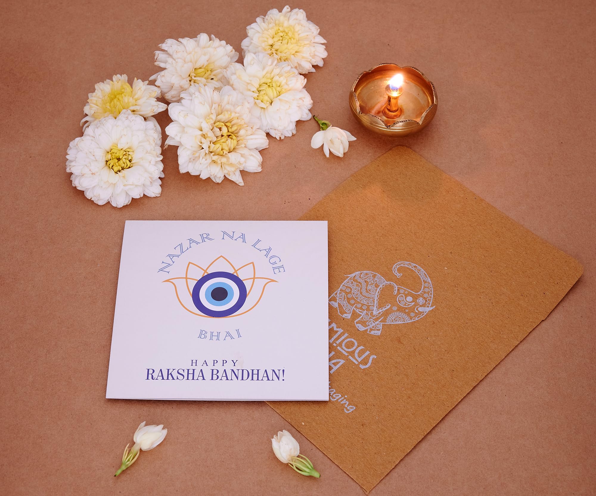 Eximious India Rakhi For Brother - Set of 2 With Greeting Card For Raksha Bandhan Designer Rakhi Thread for Bhaiya - Astronaut Design Ki12025