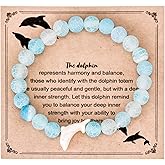 Kivosliviz Dolphin Bracelet for Women Gifts Cute Dolphins Themed Jewelry Stuff Dolphin Bracelet
