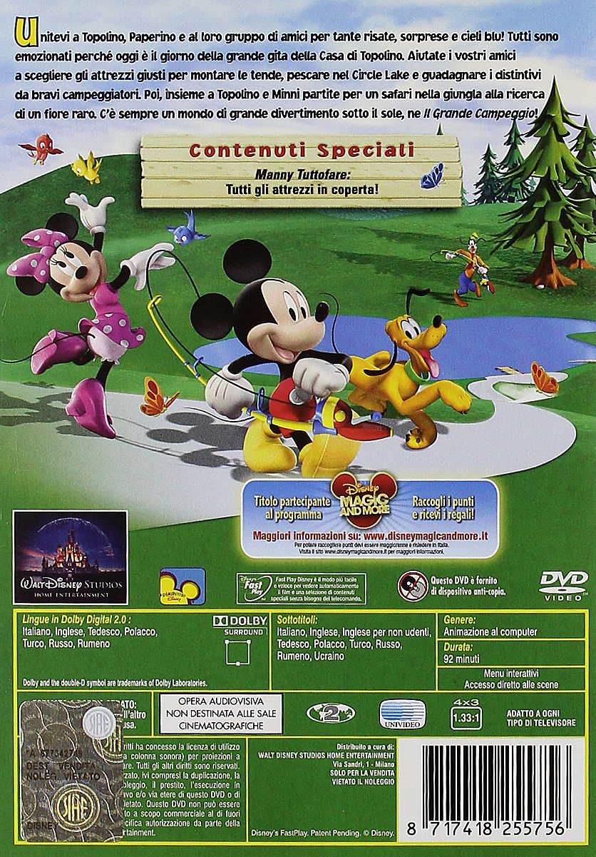 La Casa Di Topolino Il Grande Campeggio It Import Amazon De Cartoni Animati Dvd Blu Ray