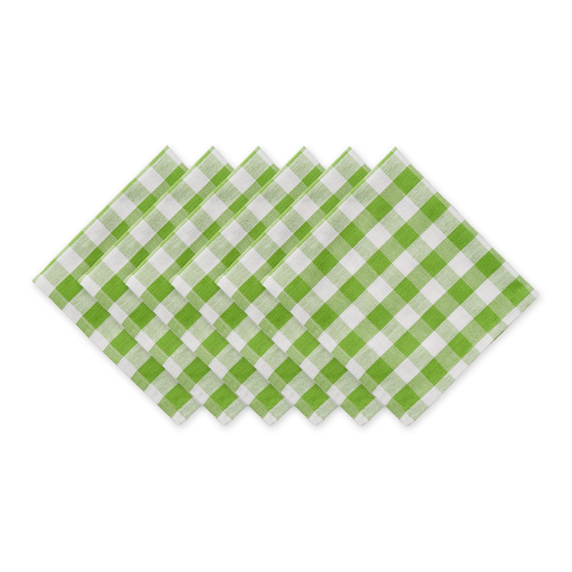 DII Checkered Collection Tabletop, Napkin Set, Green Apple 6 Count — image 1