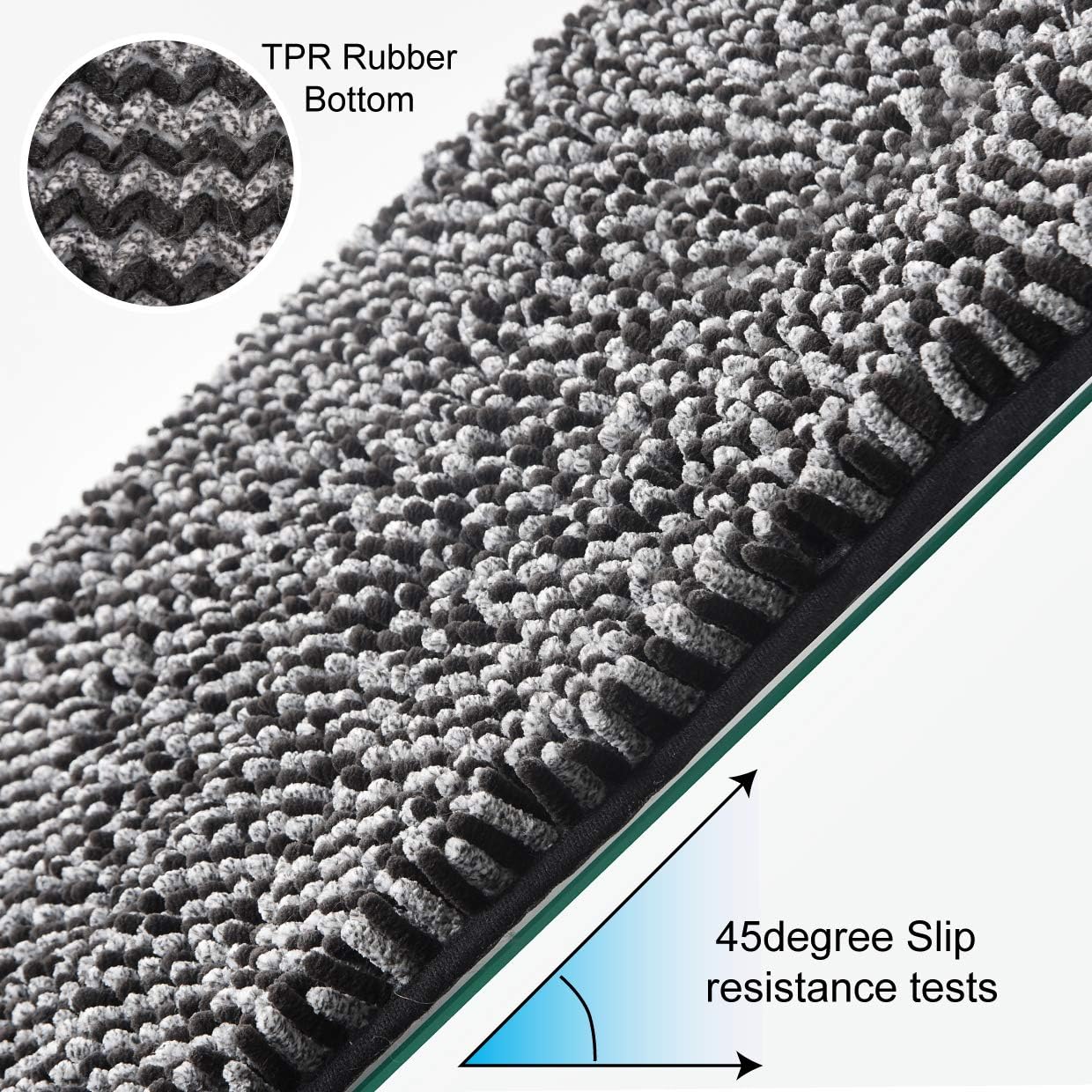 Bathroom Rug, COSY HOMEER 17x24 Inch Bath Rugs Made of 100% Polyester Extra Soft and Non Slip Bathroom Mats Specialized in Machine Washable and Water Absorbent Shower Mat-Coffee: Kitchen & Dining