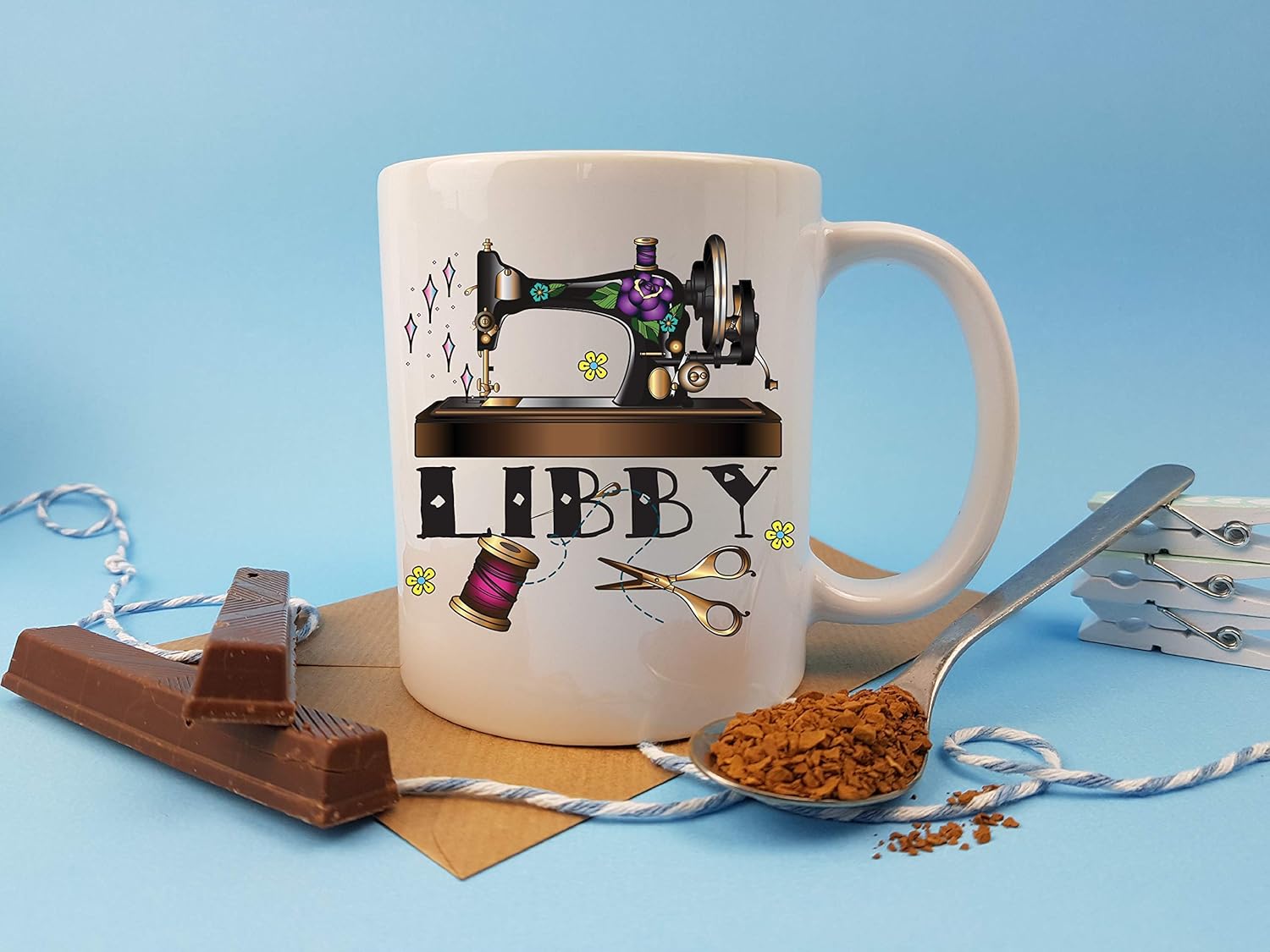 sewing mug sewing gifts personalised sewing themed mug dressmaker gift