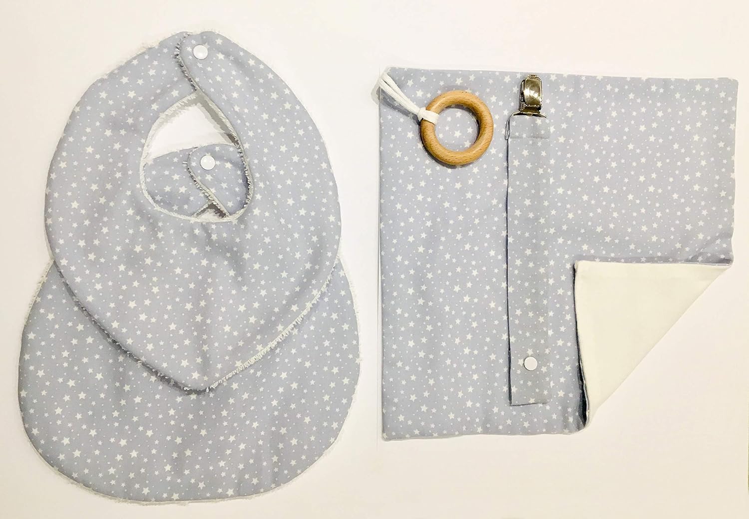 Pack doudou, chupetero, bandana y babero: Amazon.es: Handmade