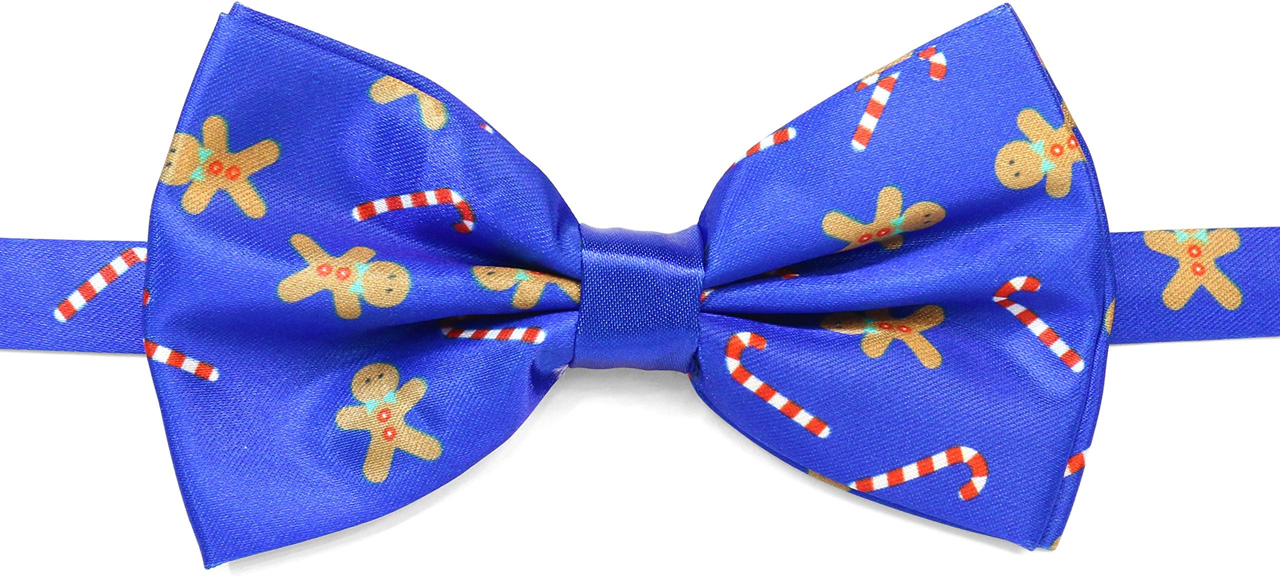 The Tie Coâ„¢ Pre-tied & Adjustable Satin Christmas Fun Novelty Gift Bow Ties
