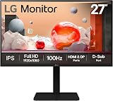 LG 27BA450 27 Inch FHD IPS 100Hz Office Monitor Built-In Power & Speakers
