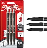 Sharpie S-Gel Gel Pens Medium Point 0.7mm Black Ink 3 Count