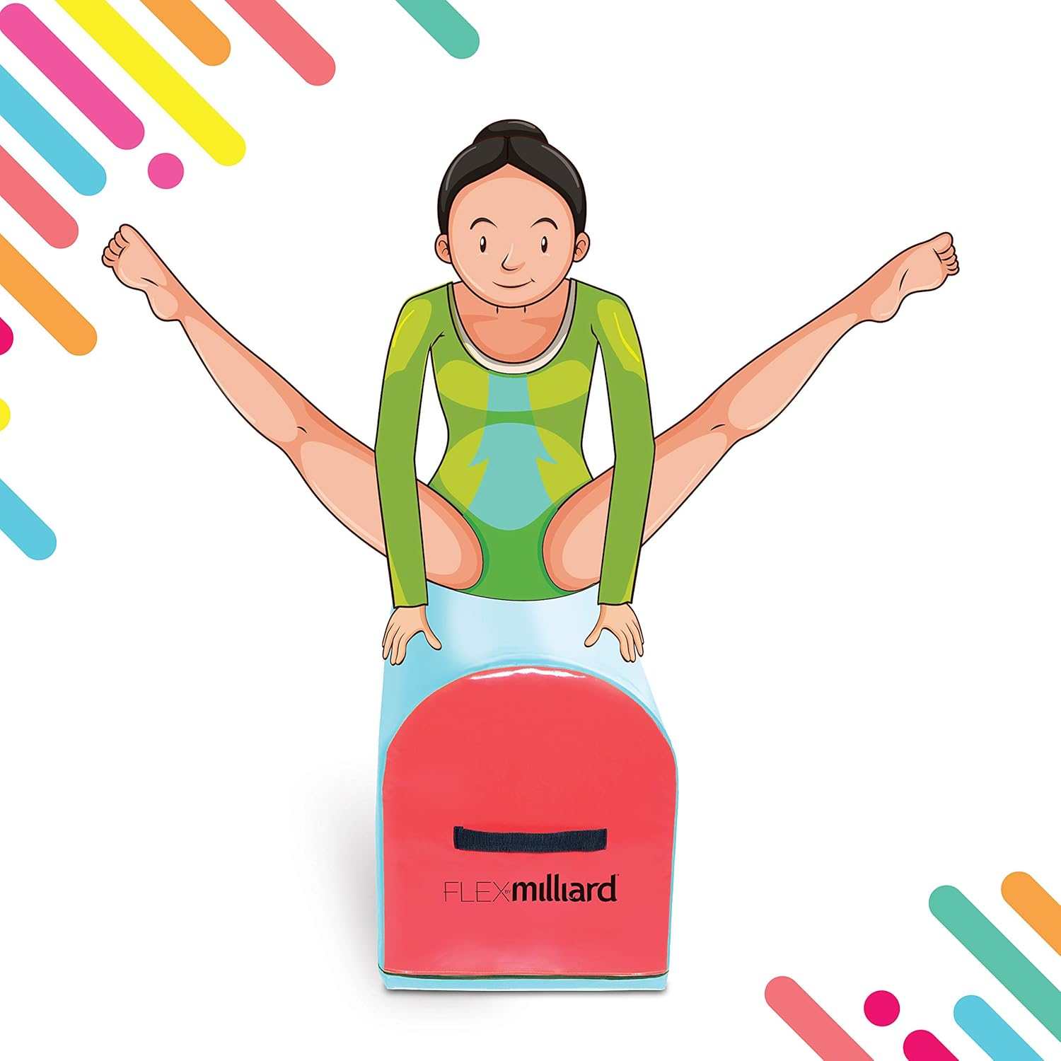 Milliard Gymnastics Mailbox Tumbling Aid Trainer, Spotting Equipment, 24x16x19.5 inches Blue with Red : Sports & Outdoors