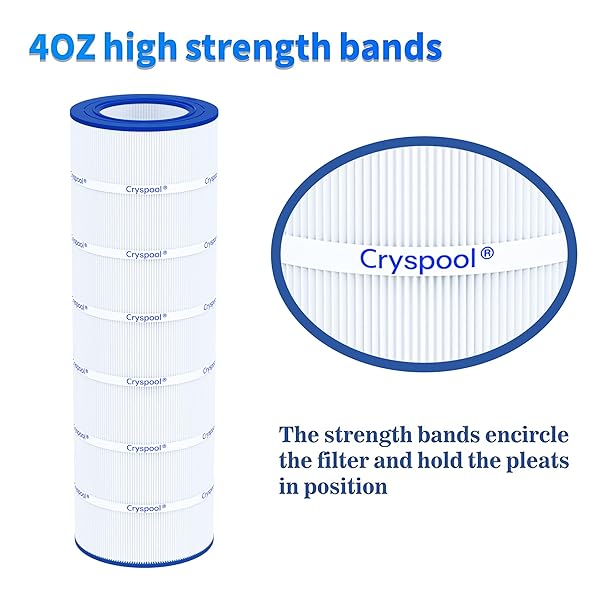 CRYSPOOL® 09032 COMPATIBLE WITH CLEAN & CLEAR 200, CC200, PAP200, R173217, C-9419, FC-0688, 59054400, ALADDIN 29902, 200 SQ. FT POOL FILTER CARTRIDGE, 1 PACK