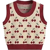 CIDER Sweater Vest Women Sleeveless Cropped Sweaters Cute Graphic Tank Tops Old Money Clothes Fall Outfits