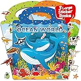 CREATIVETREES Reusable Jelly Sticker Books, Sticker Books for Toddlers, Stickers for Kids, Travel Toys for Children 3-6, Toddler Craft Activities, Birthday Gifts for Boys & Girls