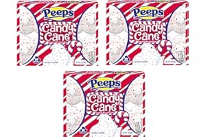 Peeps Candy Cane Marshmallow Chicks - Pack of 3-10 Count Boxes - Delicious Classic Treats with a Candy Cane Twist the Whole Family Will Love