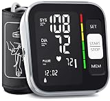 Blood Pressure Monitor Upper Arm Digital Blood Pressure Machine for Home Use with Backlit Display 8.7"-15.7" Cuff with Storage Bag