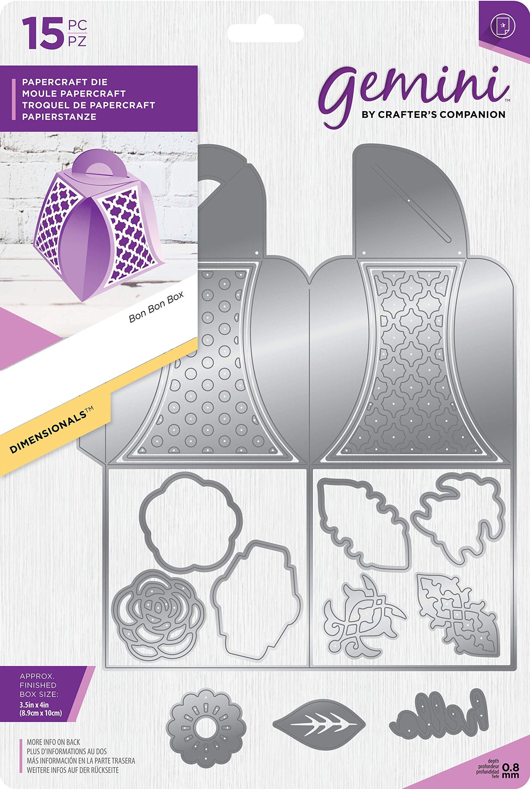 Crafter's Companion Gemini Die-Dimensionals Bon Box, Colour, One Size