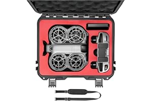 FPVtosky NEO 2 Case, Waterproof Hard Case for DJI NEO 2 Fly More Combo Accessories, fits DJI RC-N3 Remote Controller [CASE ON